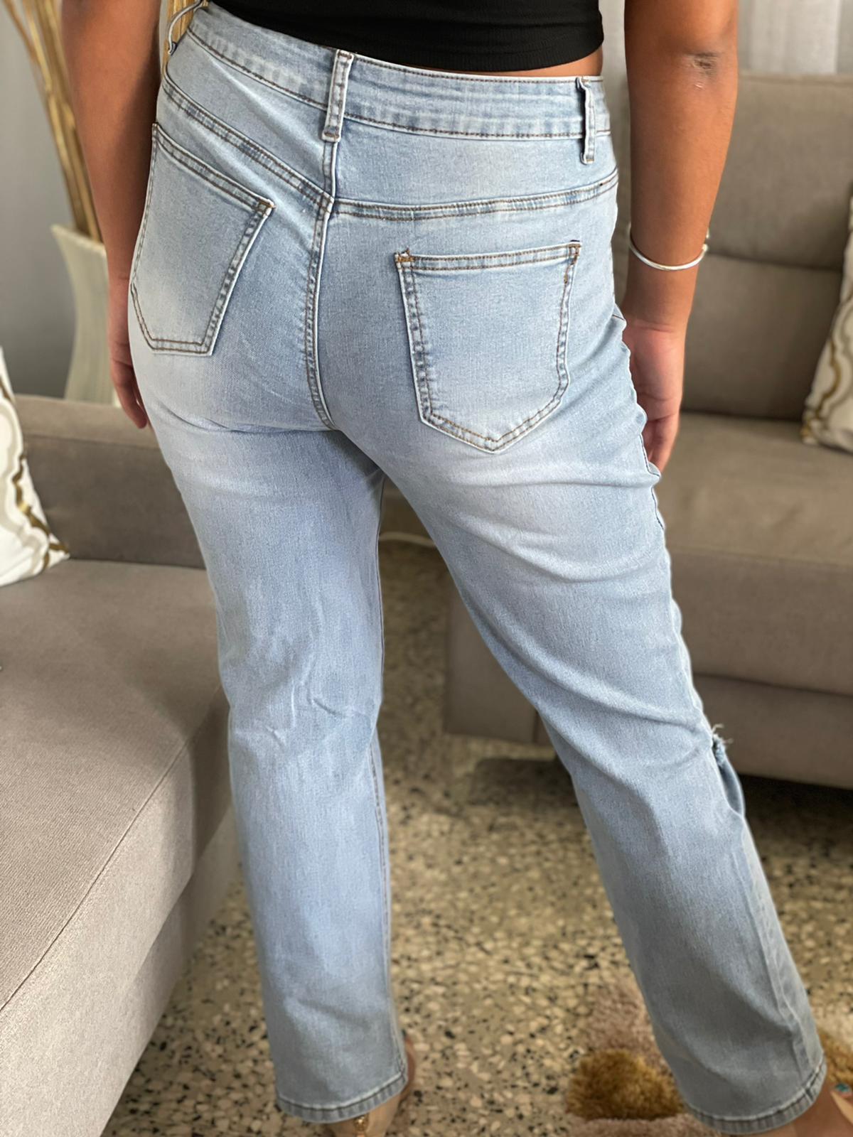 Sky Blue High Rise Jeans
