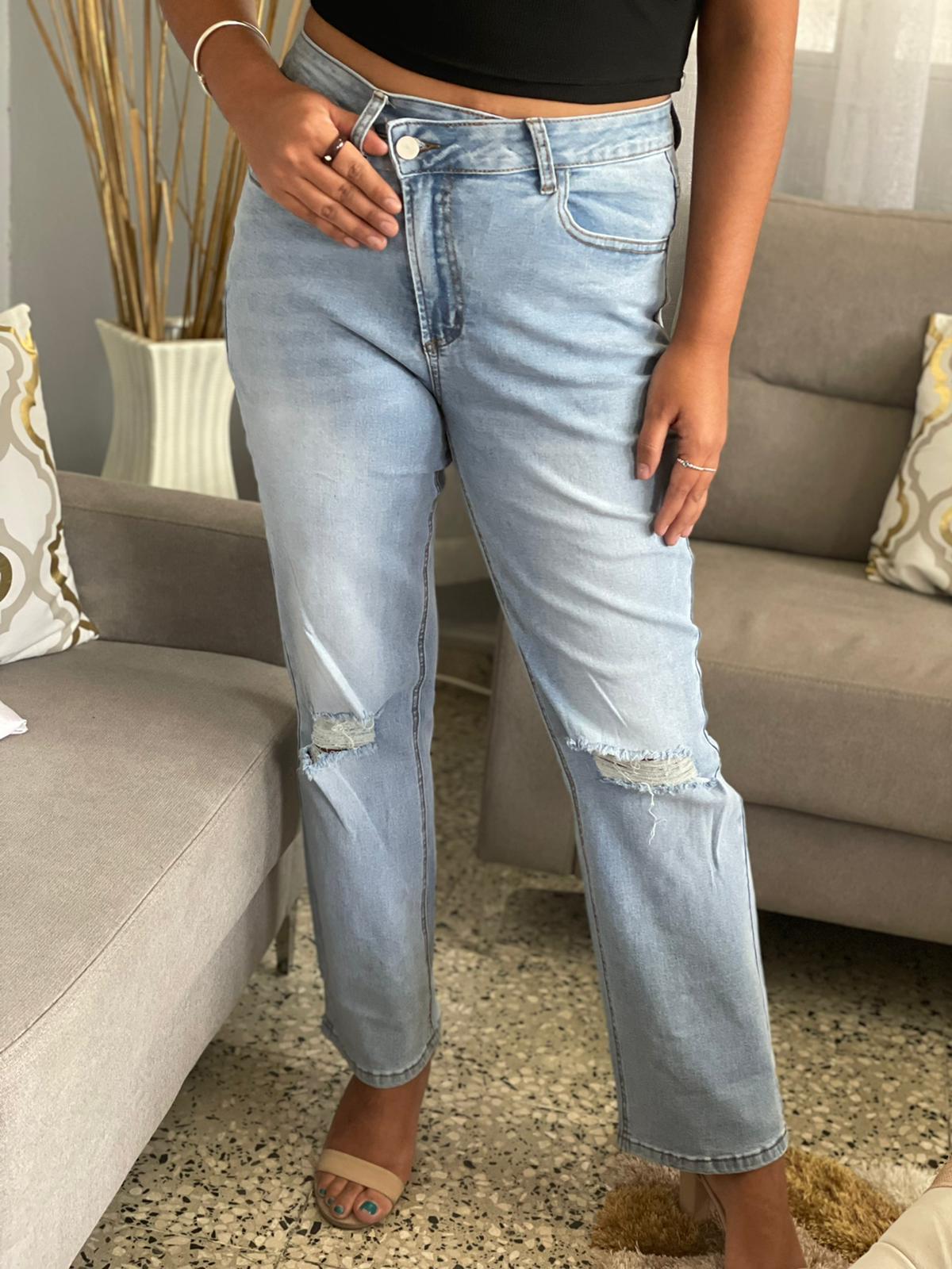 Sky Blue High Rise Jeans